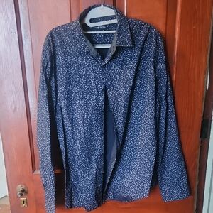 Beverly Hills Polo Club Dark Blue Floral Shirt